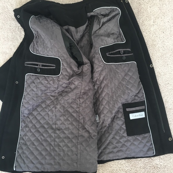 Men’s Calvin Klein black wool blend coat. - Picture 6 of 7